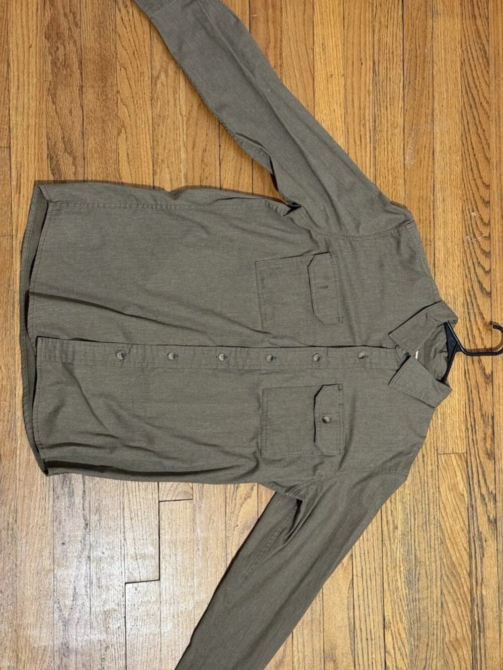 WRANGLER MENS BROWN OUTDOOR WORKWEAR/CASUAL BUTTON UP SIZE LARGE